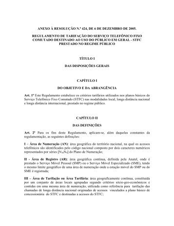 anexo Ã  resoluÃ§Ã£o n.Âº 424, de 6 de dezembro de 2005. - Wiki