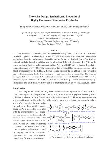 Molecular Design, Synthesis, and Properties of Highly Fluorescent ...