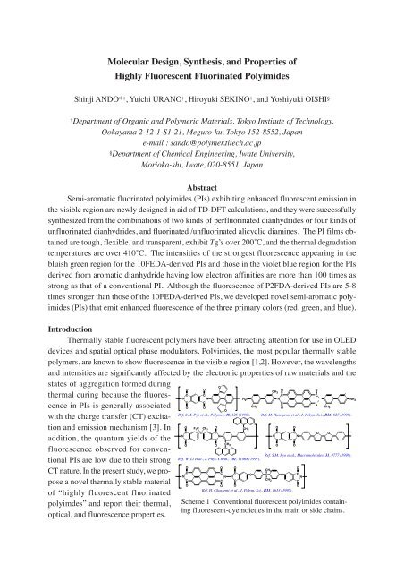 Molecular Design, Synthesis, and Properties of Highly Fluorescent ...