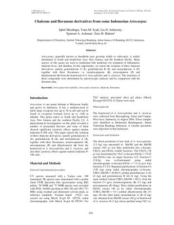 Chalcone and flavanone derivatives from some Indonesian Artocarpus