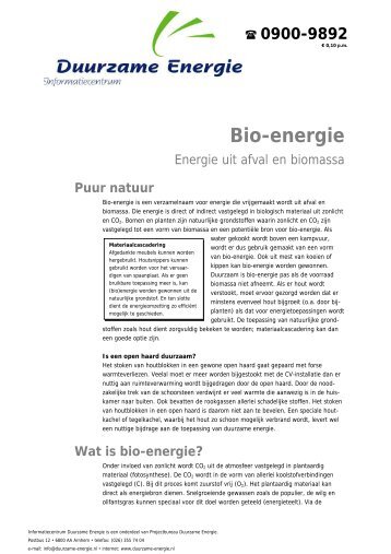 Bio-energie - BiogaS