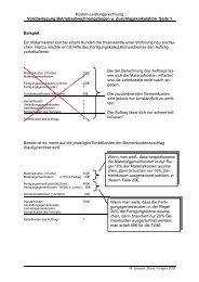 Allgemeines zur Zuschlagskalkulation