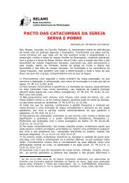 PACTO DAS CATACUMBAS DA IGREJA SERVA E POBRE - Ibase