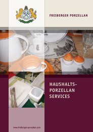 HAUSHALTS- PORZELLAN SERVICES - Freiberger Porzellan