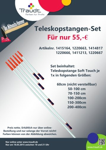 Teleskopstangen-Set Für nur 55,-€