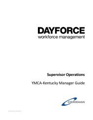 Dayforce Supervisor Operations Training Guide - YMCA of Greater ...