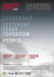 Leadership YesterdaY todaY tomorrow peopLe - Safety Institute of ...