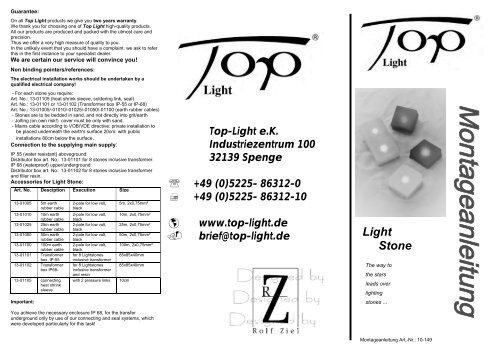 Light Stone - Top-Light