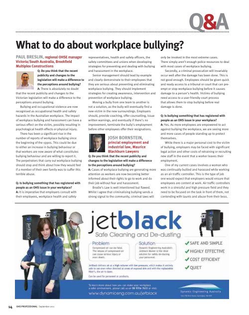 Workplace bullying - Safety Institute of Australia