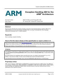 Exception Handling ABI for the ARM Architecture