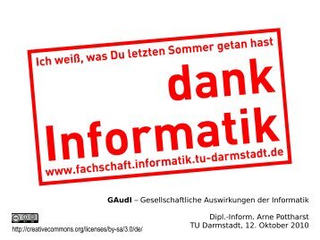 GAudI â Gesellschaftliche Auswirkungen der Informatik Dipl.-Inform ...