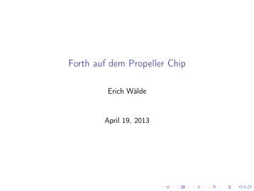 Forth auf dem Propeller Chip - Forth-Gesellschaft eV