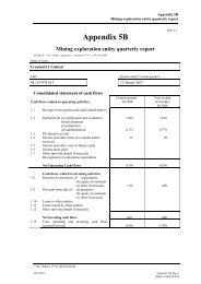 Appendix 5B - Mining exploration entity quarterly report - UraniumSA