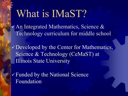 Integrated Mathematics, Science, and Technology - National ...