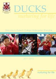 nurturing for life - Dulwich College Shanghai