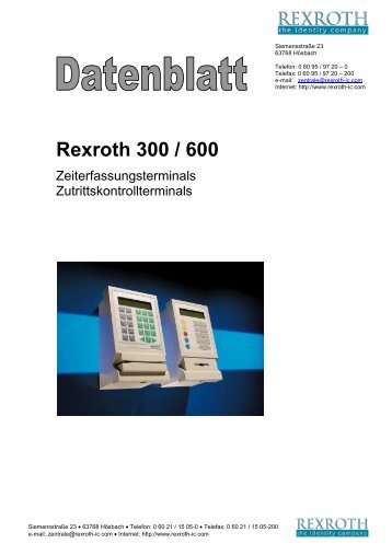 Datenblatt ZE 300/ 600