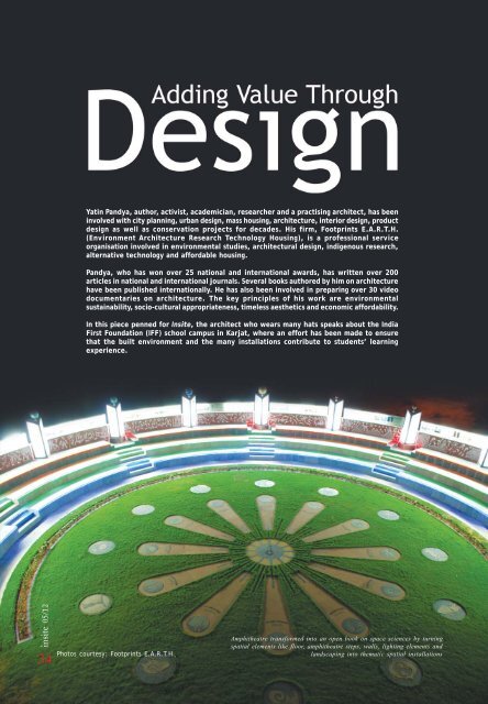 Designer's Insight - Yatin Pandya.pmd - Insiteindia.in