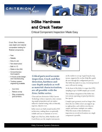 InSite Hardness and Crack Tester - Technical Avenue