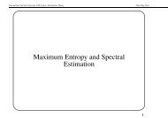 Maximum Entropy and Spectral Estimation