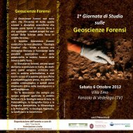 Geoscienze Forensi - Scienze della terra