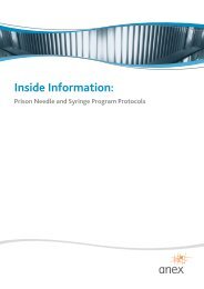 Inside Information: Prison Needle and Syringe Program ... - Anex