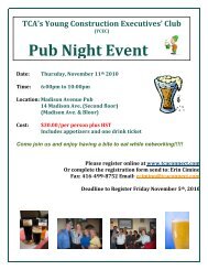 Pub Night Event - Toronto Construction Association