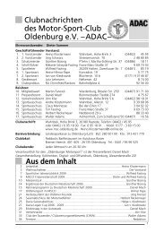 MSCO Clubnachrichten 09802 - Motor-Sport-Club Oldenburg eV