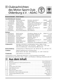 MSCO Clubnachrichten 08913 - Motor-Sport-Club Oldenburg eV
