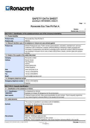 Health & Safety Data Sheet - Paving Expert