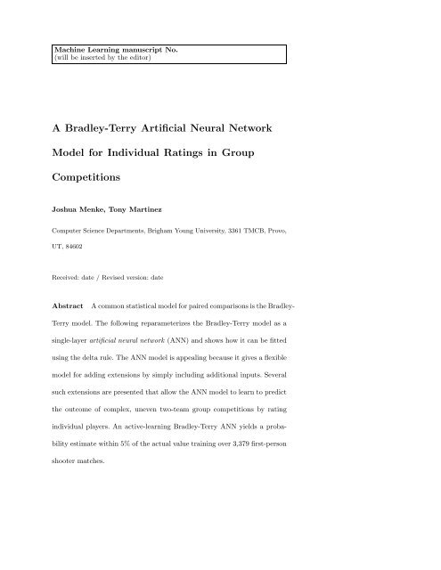 A Bradley-Terry Artificial Neural Network Model for Individual ...