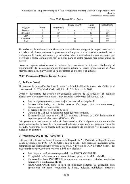 26. obtenciÃ³n de financiamiento para los proyectos del plan maestro