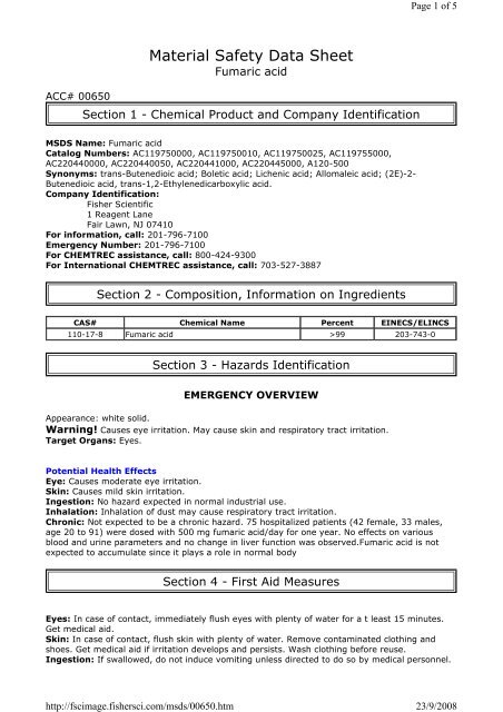 Material Safety Data Sheet