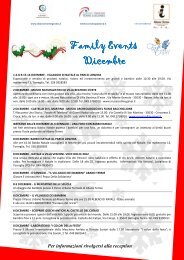 FAMILY EVENTS dicembre - Hotel Petrarca