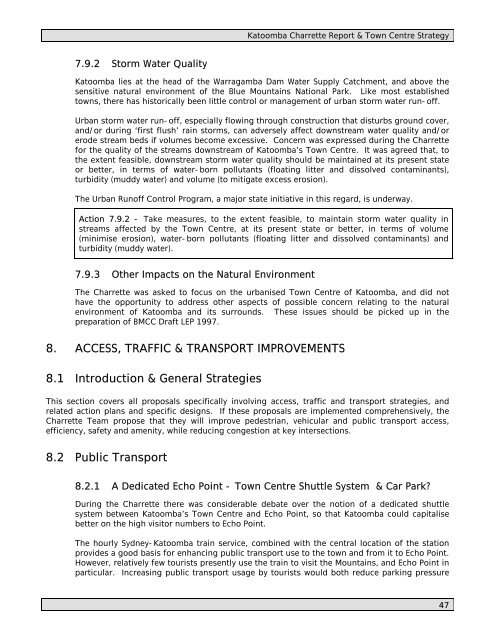 Katoomba Charrette Outcomes Report - Blue Mountains City Council