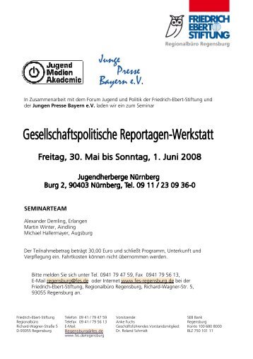 Junge Presse Bayern e - Friedrich-Ebert-Stiftung RegionalbÃ¼ro ...