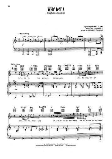 Michel Camilo â Why Not - Daily Piano Sheets