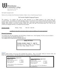 APPLICATION FORM-sp96-fall96 - Westchester Community College