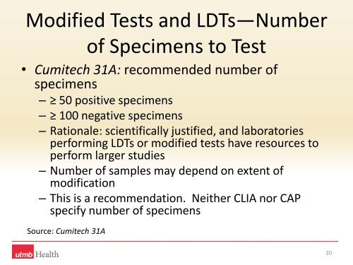 Verification of Microbiology Tests - SWACM