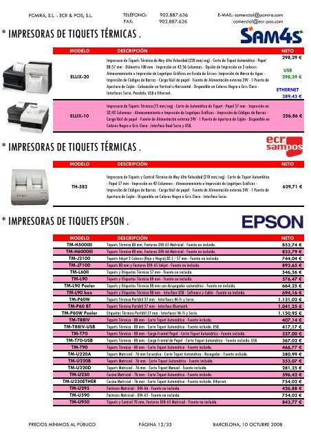 LISTA DE PRECIOS PVD 07-2006 - Alo girona