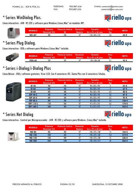 LISTA DE PRECIOS PVD 07-2006 - Alo girona