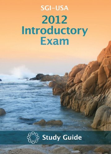 SGI-USA Introductory Exam Study Guide