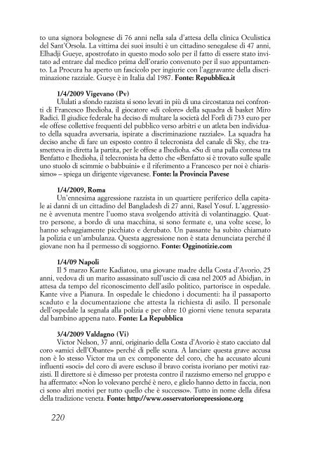 il razzismo quotidiano - Cronache di ordinario razzismo