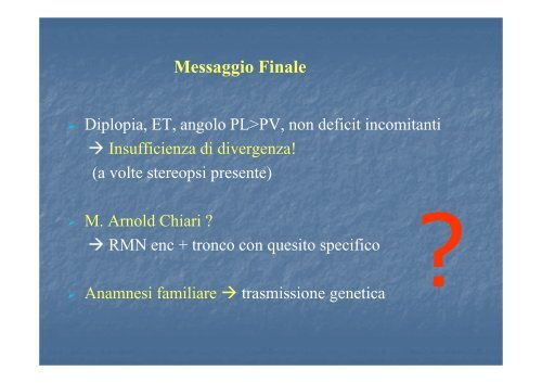 Insufficienza della divergenza