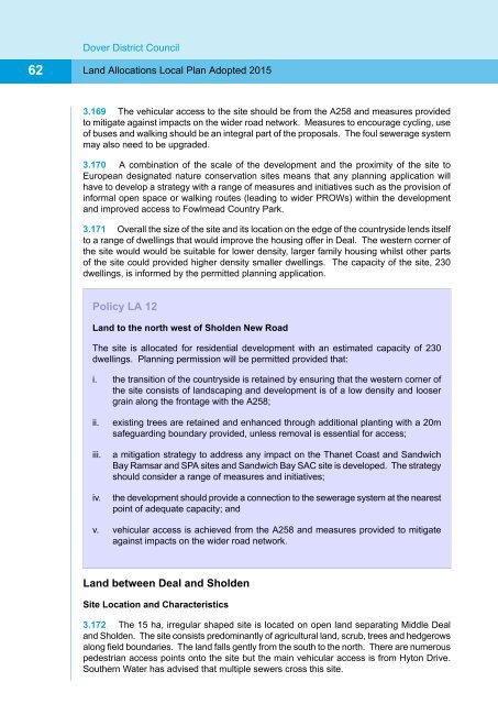 Appendix 1 Land Allocations Local Plan