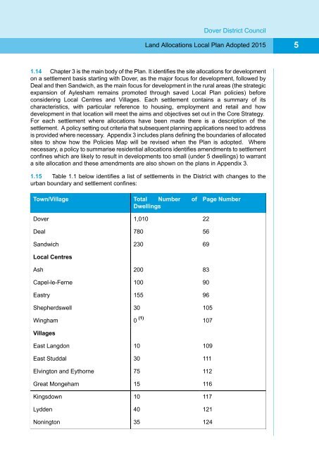 Appendix 1 Land Allocations Local Plan