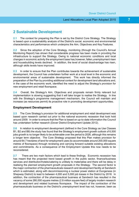 Appendix 1 Land Allocations Local Plan