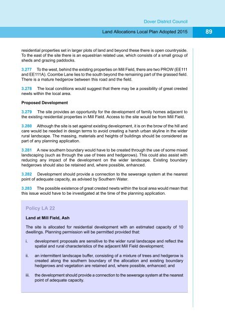 Appendix 1 Land Allocations Local Plan