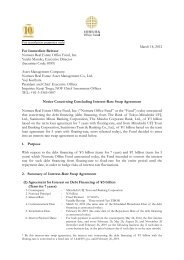 Notice Concerning Concluding Interest-Rate Swap Agreement