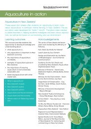 Aquaculture in Action Fact Sheets - Ministry of Fisheries
