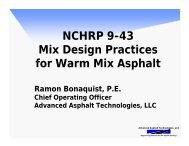 NCHRP 9-43 Mix Design Practices for Warm Mix Asphalt - Petersen ...